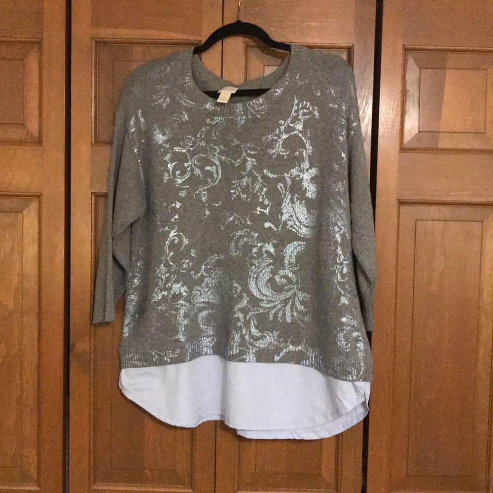 Chico’s Sweater With Blouse Bottom